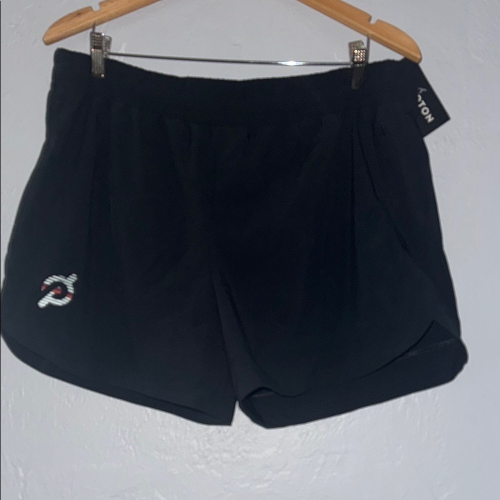 Peloton Black Athletic Shorts Lightweight Exercise Essential 129